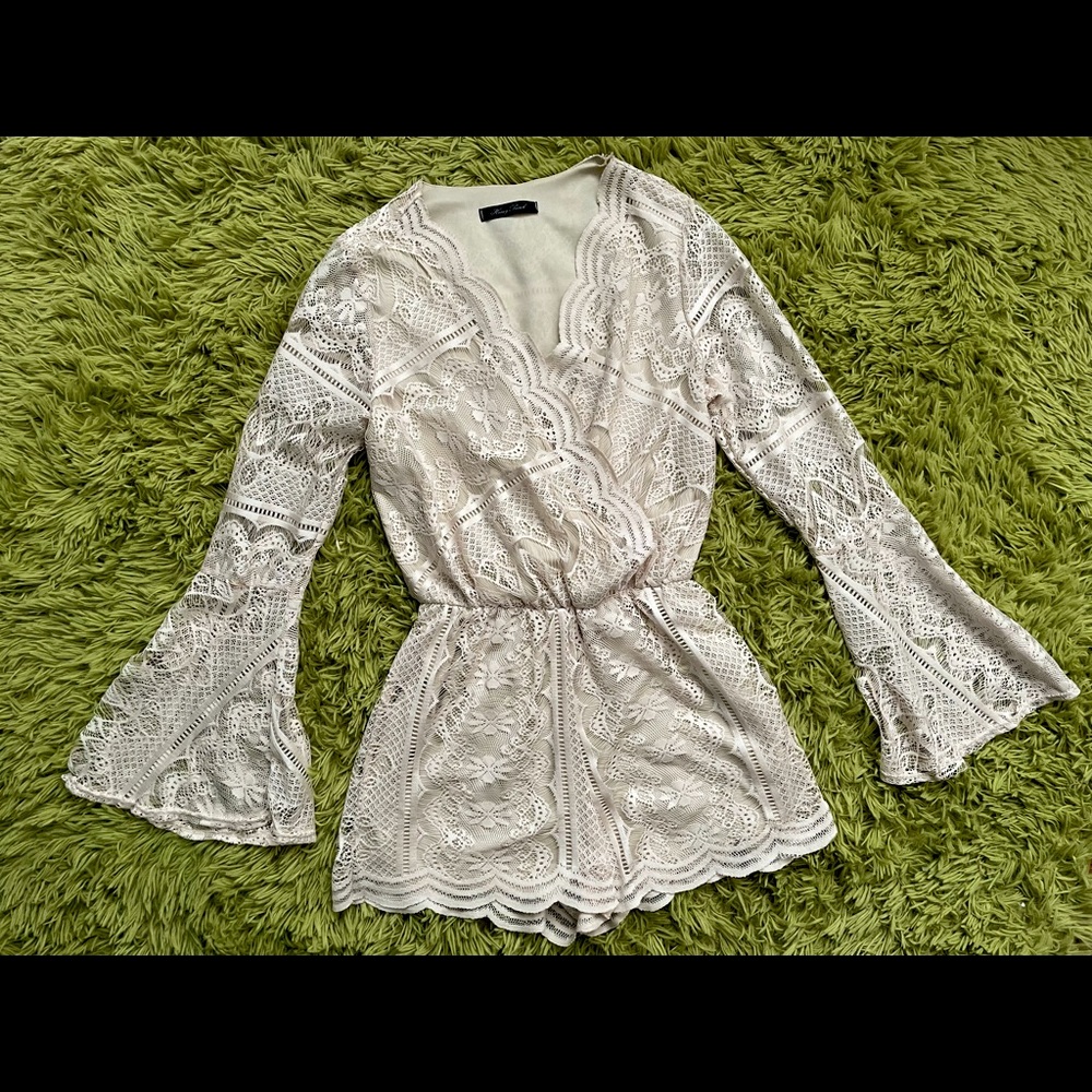 Beautiful Cream Lace Romper
